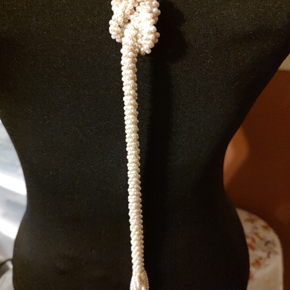 ▫️🎀▫️Elegant Vtg 80's Lusterous Art Deco Style Multi-Strand Seed Pearl Necklace - Picture 11 of 16